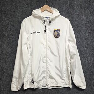 Ecuador National Team Rain Jacket Adult Large White Marathon Soccer Qatar FLAW